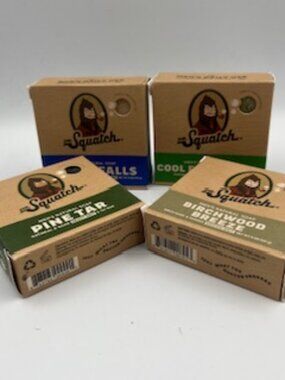 NEW Dr Squatch Men’s Natural Bar Soap  Set Of 4  Cold Pressed scent variety